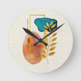 抽象芸術幾何学中世紀ミニマルモダンリスト ラウンド壁時計