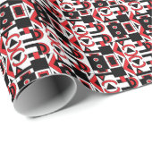 抽象芸術幾何学中世紀モダン ラッピングペーパー (ロールコーナー)