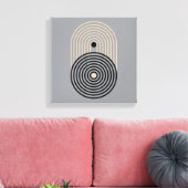 抽象芸術幾何学円と円弧 キャンバスプリント (インサイチュ (リビング))