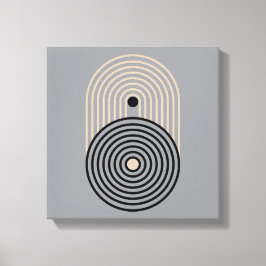 抽象芸術幾何学円と円弧 キャンバスプリント