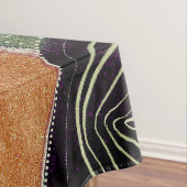 抽象芸術幾何学円の形状と葉 | テーブルクロス (インサイチュ)