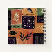 抽象芸術幾何学円の形状と葉 | ノートブック (裏面)