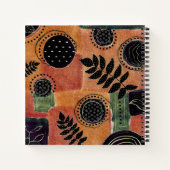 抽象芸術幾何学円の形状と葉 | ノートブック (裏面)