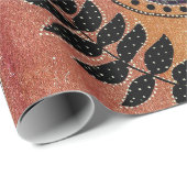 抽象芸術幾何学円の形状と葉 | ラッピングペーパー (ロールコーナー)