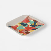 抽象芸術幾何学円の背景 ペーパープレート (傾斜あり)