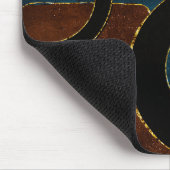 抽象芸術幾何学円金ゴールドグリッター箔 | マウスパッド (コーナー)