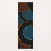 抽象芸術幾何学円金ゴールドグリッター箔 | ヨガマット (正面)