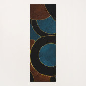 抽象芸術幾何学円金ゴールドグリッター箔 | ヨガマット (裏面)