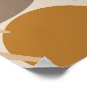 抽象芸術幾何学北の自然ミニマル形状 ポスター (角)