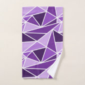 抽象芸術幾何学単色（紫） バスタオルセット (ハンドタオル)