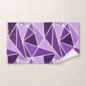 抽象芸術幾何学単色（紫） バスタオルセット (ハンドタオル)