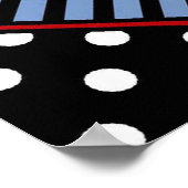 抽象芸術幾何学合成：オレンジブルーパター ポスター (角)