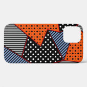 抽象芸術幾何学合成:オレンジブルーパター Case-Mate iPhoneケース (裏面 (横))