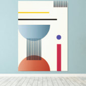 抽象芸術幾何学壁面 キャンバスプリント (インサイチュ (ウッドフロア))