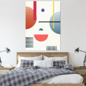 抽象芸術幾何学壁面 キャンバスプリント (インサイチュ (寝室))