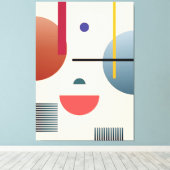 抽象芸術幾何学壁面 キャンバスプリント (インサイチュ (ウッドフロア))