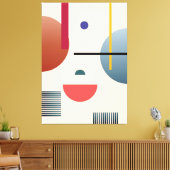 抽象芸術幾何学壁面 キャンバスプリント (インサイチュ (リビング))