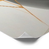 抽象芸術幾何学女性 – ミニマリストモダンアート ポスター (角)