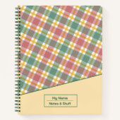 抽象芸術幾何学格子模様ノートブック ノートブック (正面)