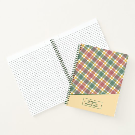 抽象芸術幾何学格子模様ノートブック ノートブック (内部)