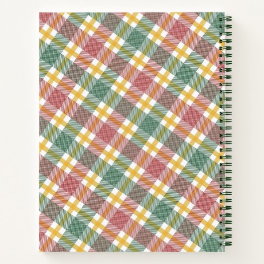 抽象芸術幾何学格子模様ノートブック ノートブック (裏面)