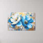 抽象芸術幾何学模様のフラワーアート – テクスチャアクリル キャンバスプリント (正面)