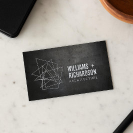 抽象芸術幾何学模様のロゴ黒 名刺