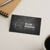 抽象芸術幾何学模様のロゴ黒 名刺