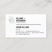 抽象芸術幾何学模様のロゴ(黒/白) 名刺 (裏面)