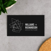 抽象芸術幾何学模様のロゴ(黒/白) 名刺