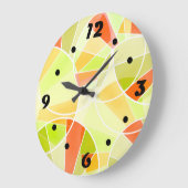 抽象芸術幾何学模様の大時計 ラージ壁時計 (傾斜)