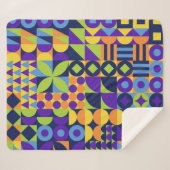 抽象芸術幾何学模様の継ぎ目のない模様 シェルパブランケット (正面(横))