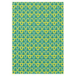 抽象芸術幾何学模様の黄緑 テーブルクロス