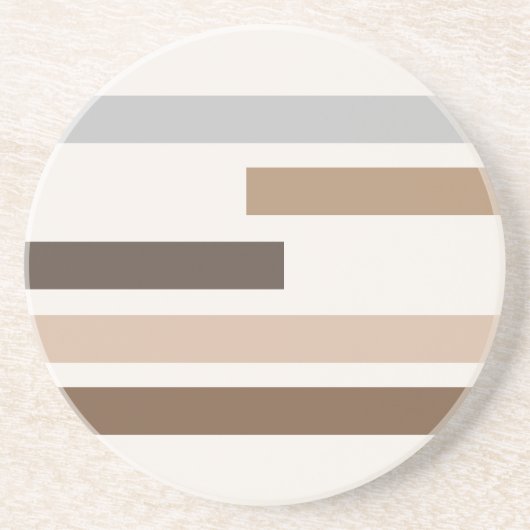 抽象芸術幾何学模様ストライプの模様 コースター (正面)