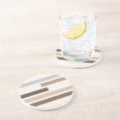 抽象芸術幾何学模様ストライプの模様 コースター (側面)