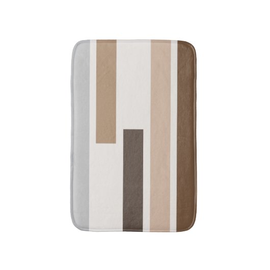 抽象芸術幾何学模様ストライプの模様 バスマット (正面縦)