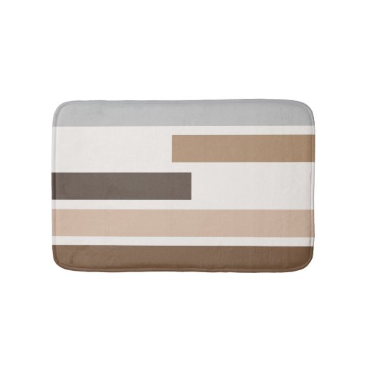 抽象芸術幾何学模様ストライプの模様 バスマット (正面)