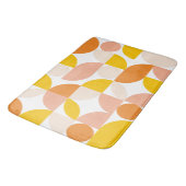 抽象芸術幾何学模様ピーチオレンジイエロー バスマット (アングル)