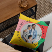 抽象芸術幾何学模様フォトメリークリスマス クッション