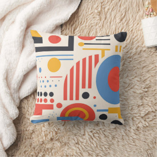 抽象芸術幾何学模様メンフィススタイル クッション