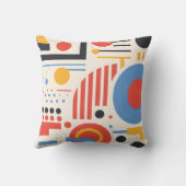 抽象芸術幾何学模様メンフィススタイル クッション (裏面)