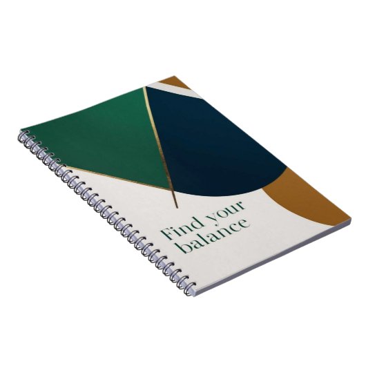 抽象芸術幾何学模様モダン手帳の緩和曲線 ノートブック (右側)