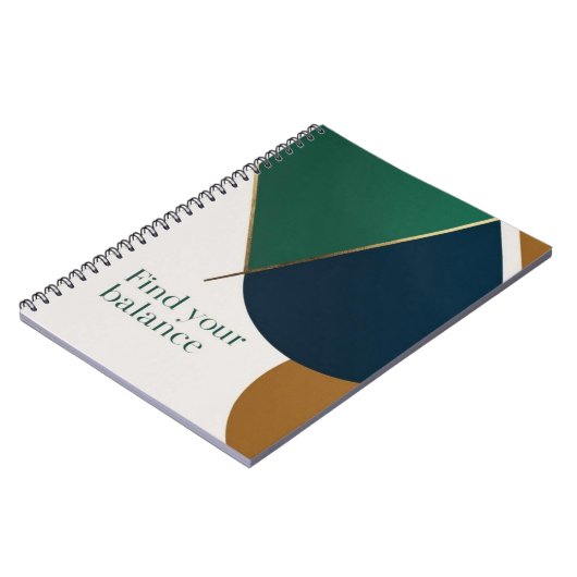 抽象芸術幾何学模様モダン手帳の緩和曲線 ノートブック (左側)