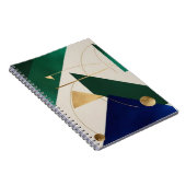 抽象芸術幾何学模様モダン手帳の緩和曲線 ノートブック (右側)