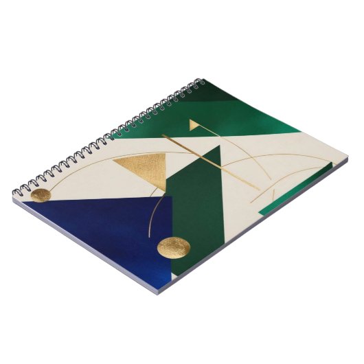抽象芸術幾何学模様モダン手帳の緩和曲線 ノートブック (左側)
