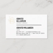 抽象芸術幾何学模様ロゴ(白/金ゴールド) 名刺 (裏面)