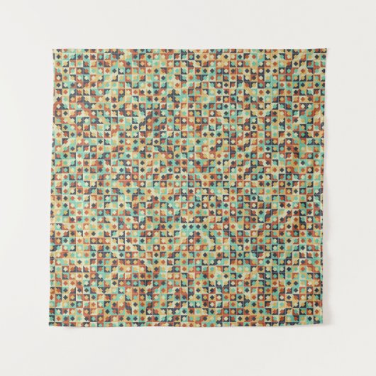 抽象芸術幾何学模様生成計算a タペストリー (正面)