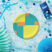 抽象芸術幾何学模様020515 ペーパープレート (パーティー)