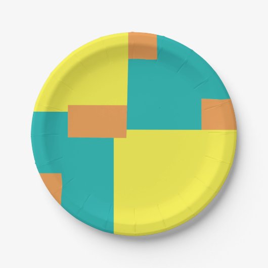 抽象芸術幾何学模様020515 ペーパープレート (正面)