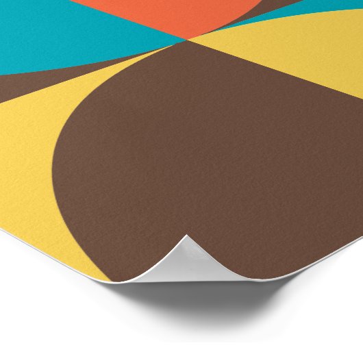 抽象芸術幾何学模様110421v5 ポスター (角)